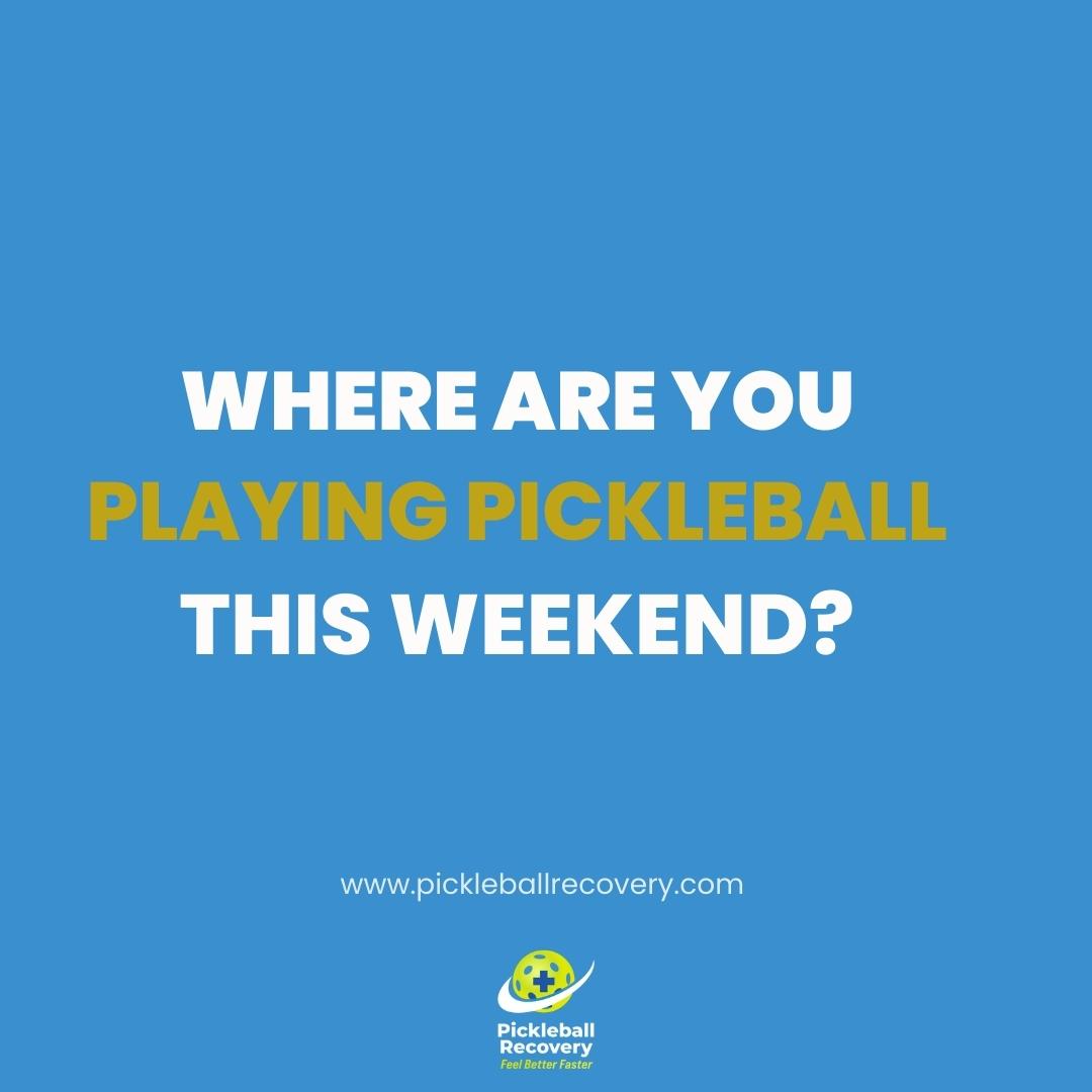 PickleballRecov's tweet photo. Where are you playing pickleball this weekend and who are you playing with?

#healthyliving #pickleballrecovery #health #pickleball #pickleballislife #pickleball #injuries #pickleballrocks #pickleballaddict #pickleballinjuries
#pickleballtournament #pickleballers #weekend https://t.co/uMtc1rMhY5