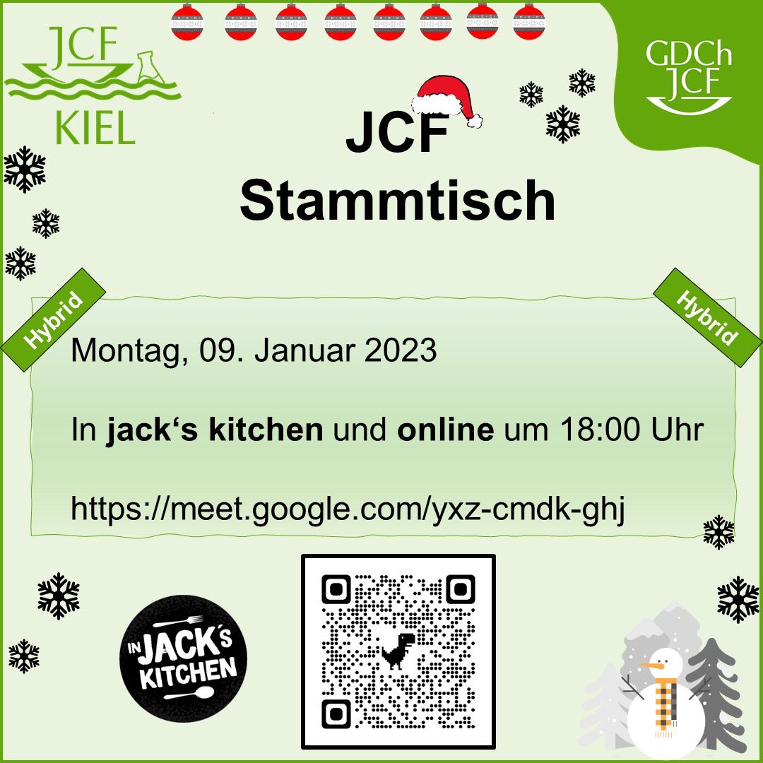 Nach einer kurzen Weihnachtspause geht es wieder fleißig weiter im JCF🤗 wer ist heute dabei ?#Stammtisch #JCF #kiel