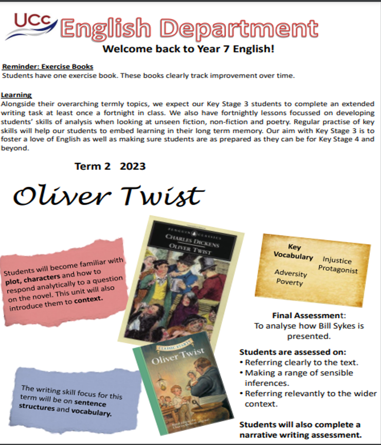 UCC_English's tweet photo. A new term means a new focus in English - here are our termly overviews of what each year group are studying. @UCC_Rutland https://t.co/8nPYCvjcxn
