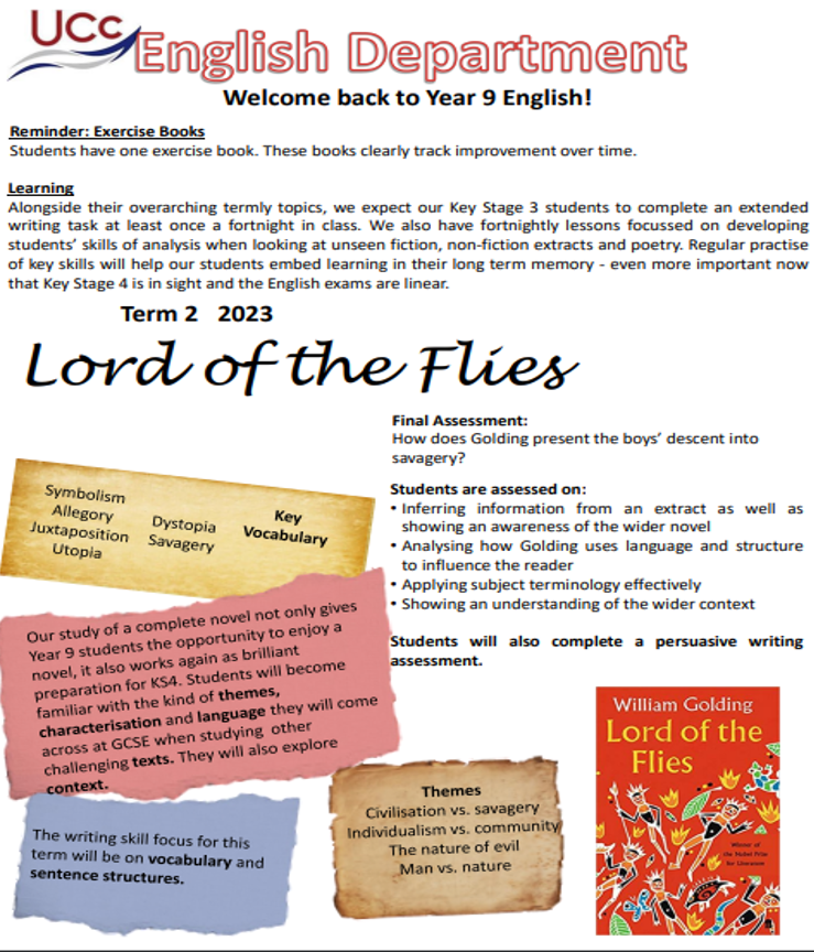 UCC_English's tweet photo. A new term means a new focus in English - here are our termly overviews of what each year group are studying. @UCC_Rutland https://t.co/8nPYCvjcxn
