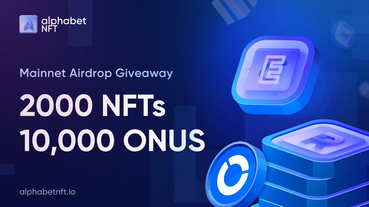 Alphabet NFT (@alphabet_9999) on Twitter photo 🧧 Alphabet #Mainnet #Airdrop 🔥
🎁 10,000 $ONUS - 2000 #NFTs in Rewards 💰
Join now 👇
✅ Follow <a href="/Alphabet_9999/">Alphabet NFT</a>
✅ Like, RT & Tag 3 Friends
✅ Finish #Gleam Tasks:
🔗 gleam.io/OvQf1/alphabet…
⏰ End 16th Jan
#Crypto #Web3 #Airdrop #NFTCommunity #NFTGiveaways 🧧 Alphabet #Mainnet #Airdrop 🔥
🎁 10,000 $ONUS - 2000 #NFTs in Rewards 💰
Join now 👇
✅ Follow <a href="/Alphabet_9999/">Alphabet NFT</a>
✅ Like, RT & Tag 3 Friends
✅ Finish #Gleam Tasks:
🔗 gleam.io/OvQf1/alphabet…
⏰ End 16th Jan
#Crypto #Web3 #Airdrop #NFTCommunity #NFTGiveaways