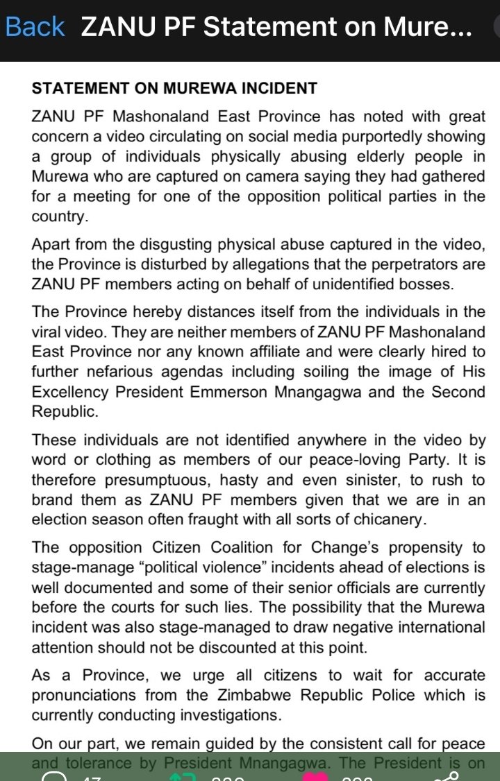 Unclepetso1's tweet image. We all know that Deputy Minister Garwe is a violent man and he preaches violence against his opponents.His Violence Ministry Sermons is on public record.He is equally to blame for the Murehwa Violence...

#ZanuPfMustGo