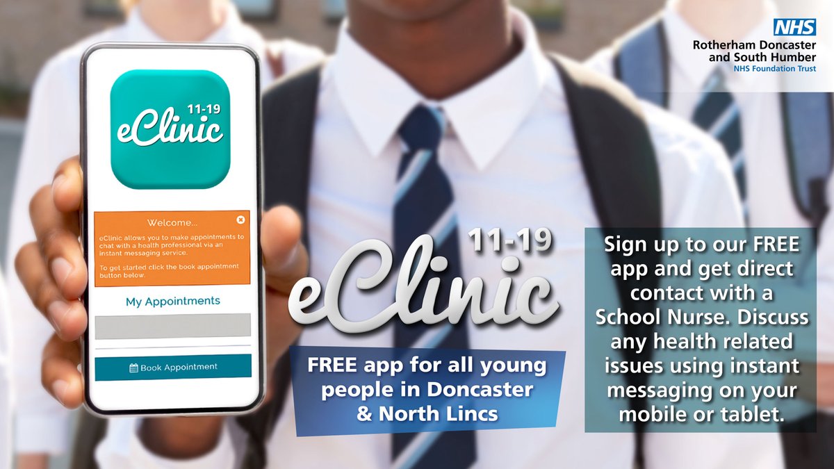 Doncaster_SN's tweet image. Our Single Point of Contact is OPEN from 9am today! Along with our eClinic being live from 3pm for any 11-19 year olds.
#singlepointofcontact #eclinic #whatweareherefor #doncasterisgreat #doingitfordoncaster #childrenandyoungpeople #knowyourschoolnurse #zone5to19