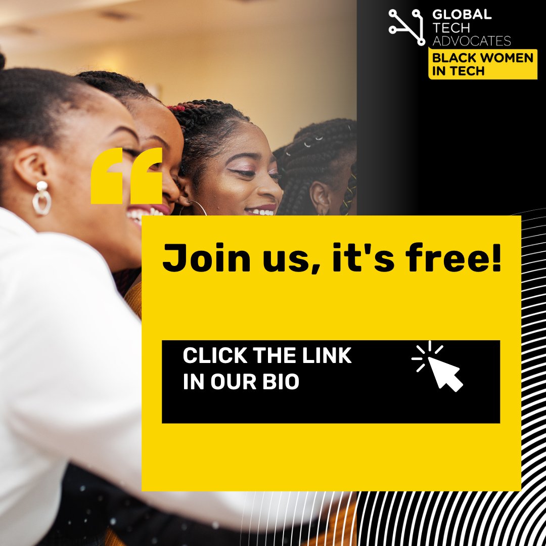 GTA_BWTECH's tweet photo. Becoming a member means so much more than just being part of a community. We are the largest network of Black women in Tech for a reason. We connect you with leading tech companies and give you the knowledge to elevate your career at all levels. #blackgirlmagic #blacknetworking https://t.co/EYiHwBChUY