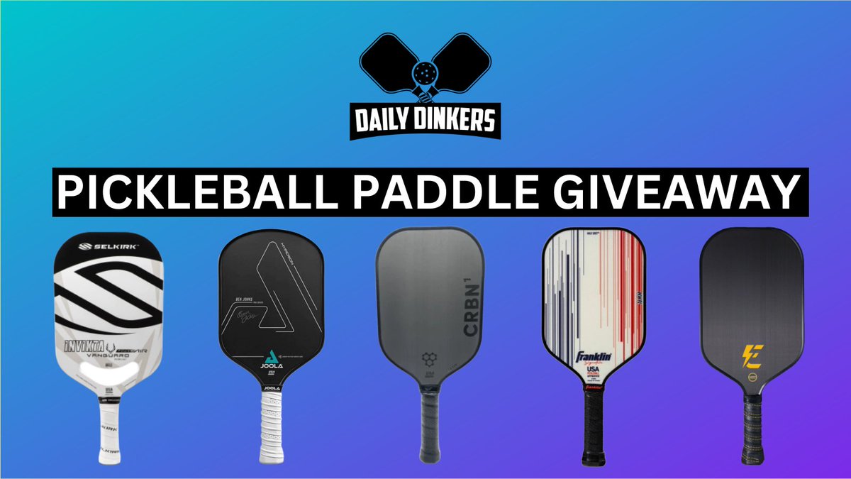 DailyDinkers's tweet photo. 🔥 Attention Pickleball Addicts 🔥

We are doing a Pickleball Paddle Giveaway! If You win you can choose any paddle you want.

All you have to do:
1. Follow @DailyDinkers 
2. Subscribe to our free newsletter  https://t.co/O1mAS9ZU2A
3. RT &amp; Tag 3 Pickleball Addicts!
#pickleball https://t.co/dbuNJJj2II