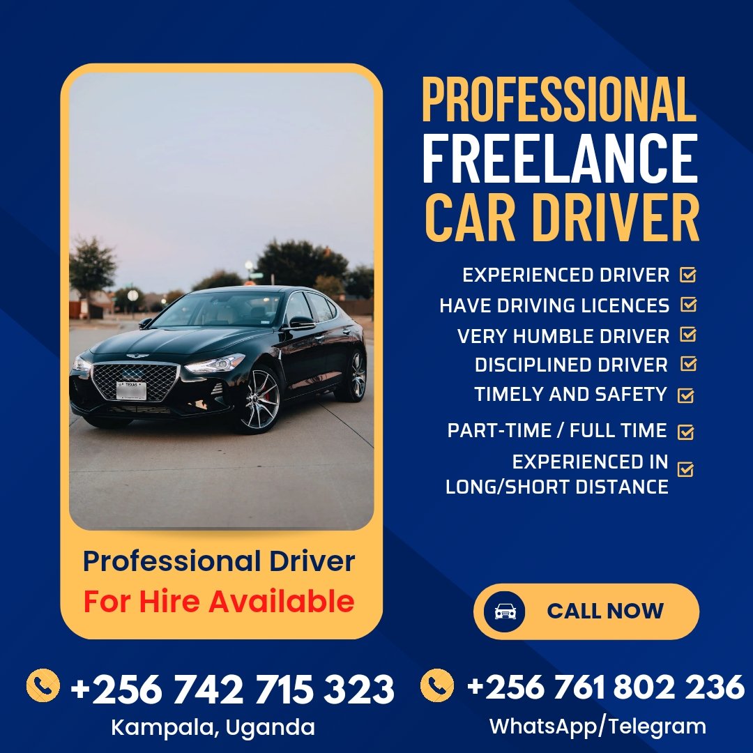 Do you need a driver: Part- time / One Day / Week /Month / Full time. #driverjobs #drivers #rentcar #cars #driver #driverrecruiting #travel  #experience #school #ugandasafarils #ugandaairlines #ugandatourism #ugandatours   #uganda🇺🇬  #visituganda #ugandalawsociety #ugandatravel