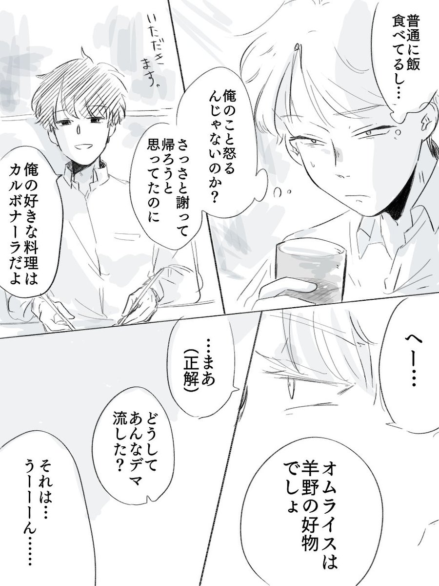 #創作BL
なんやかんやで嘘つきとイケメンが友達になる話② 1/3 