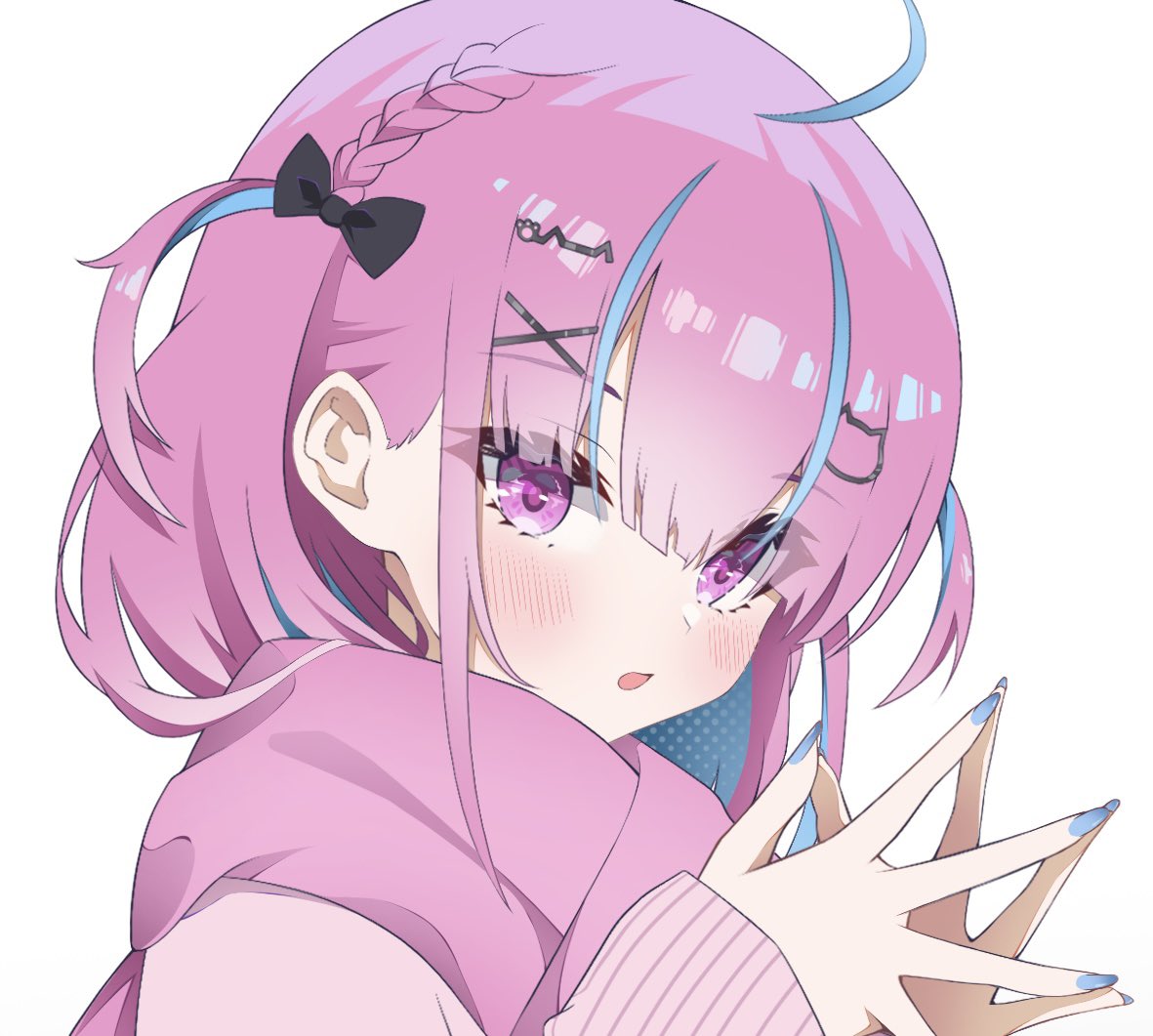 湊あくあ 「明日投稿するはず… 」|るむるむ@お仕事募集中のイラスト