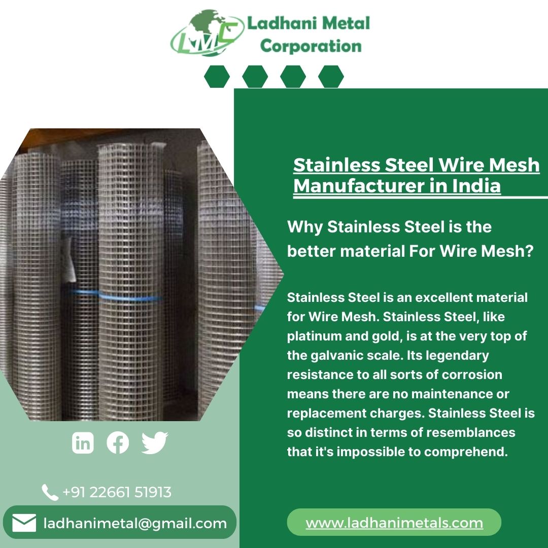 LadhaniMetals's tweet image. Stainless Steel Wire Mesh Manufacturer in India

Ladhani Metal Corporation is one of the leading Stainless Steel Wire Mesh Manufacturers in India.

Source: ladhanimetals.com/stainless-stee…
Mail: ladhanimetal@gmail.com
Contact: +91 22661 51902
#wiremesh #sswire #wiremeshmanufacturer
