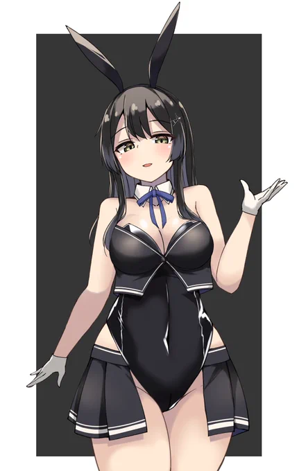 今年は親潮バニーで描き始めちょっと制服要素でアレンジしてみました 