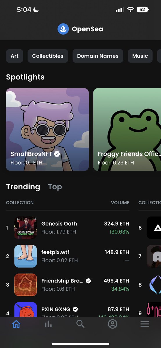 seeing what i’ve drawn on the front page of opensea is truly heartwarming🥹🥹