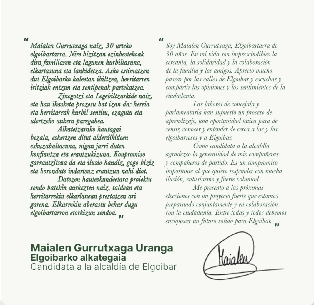✅Zurekin batera Elgoibartarron etorkizuna eraikiko dugu 💪🏻 Herritarrak entzunez🗣️ Elgoibar helburu 📍

➡️ instagram.com/p/CnMFXpAsiaL/…

#MaialenGurrutxaga #UdalHauteskundeak #Hautagaia #Elgoibar #eaj #eajpnv