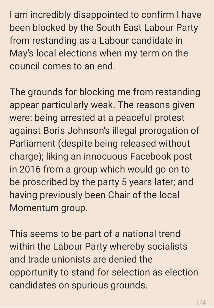 CalCorkery's tweet photo. Unfortunately I have been blocked by the Labour Party from restanding as a councillor this May. Being a local councillor for the area I live in has been the greatest privilege of my life and I'm proud of what we've achieved. I look forward to continuing my activism ✊ https://t.co/MAZCQaUUpN