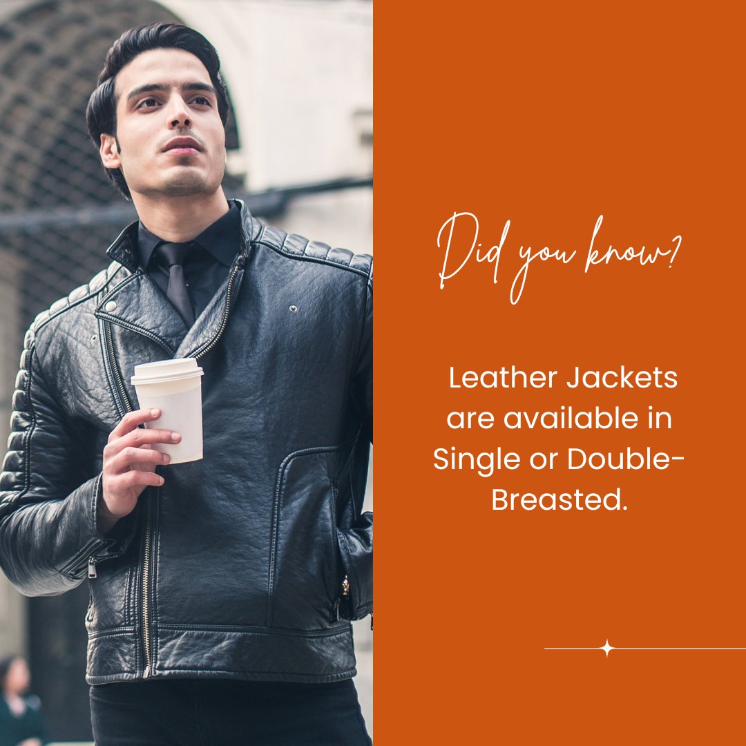 Single-breasted is a style of coats and jackets that’s characterized by a narrow overlap of fabric and a single column of buttons. Double-breasted is a style that’s characterized by a wide overlap of fabric and two columns of buttons.

#LJM #Leatherjacket #womenfashion #fashion