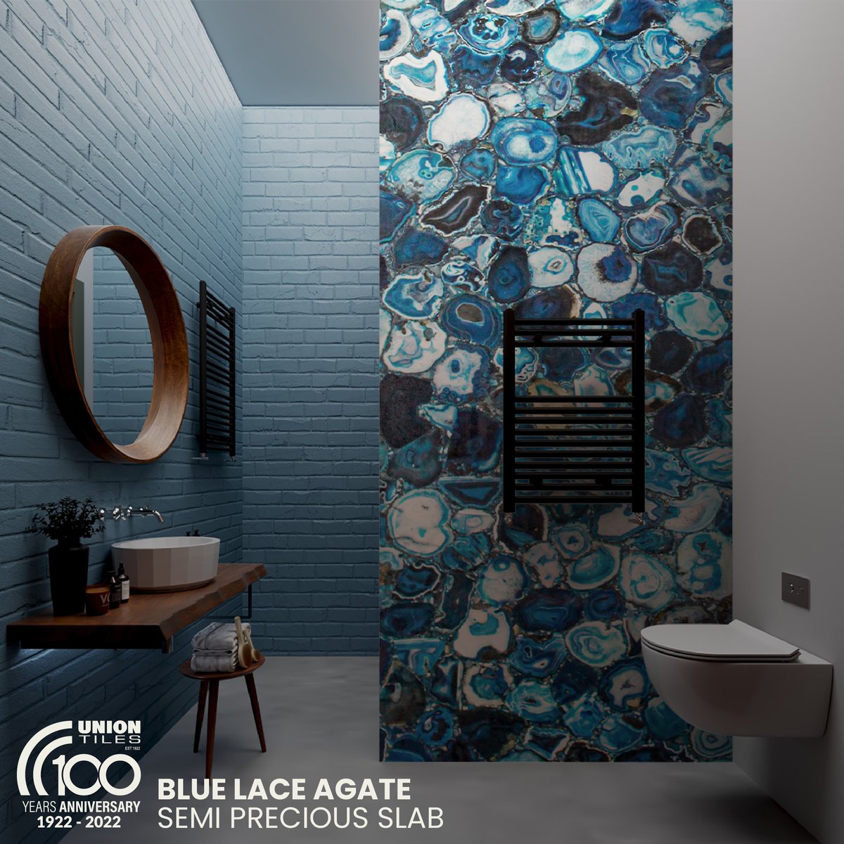 Create a captivating feature in your home with Blue Lace Agate Semi Precious Slabs from Union Tiles. 
Visit us in-store to discover our range of natural stone slabs & accessories 👉 ow.ly/y9vL50Ml9vu

#designstudio #uniontiles #semipreciousslab #naturalstone #bluelaceagate