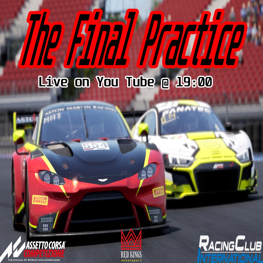 Mightymythi's tweet photo. The final practice before i kick of the year with my first ever league event on ACC.
Time to get my head down and get comfortable with Paul Ricard. Join me on Youtube at 19:00 GMT.

 https://t.co/q2JnxfMU47

#beAcc #simracer #assettocorsacompetizione #simracers #simracing https://t.co/ZKagzE870y
