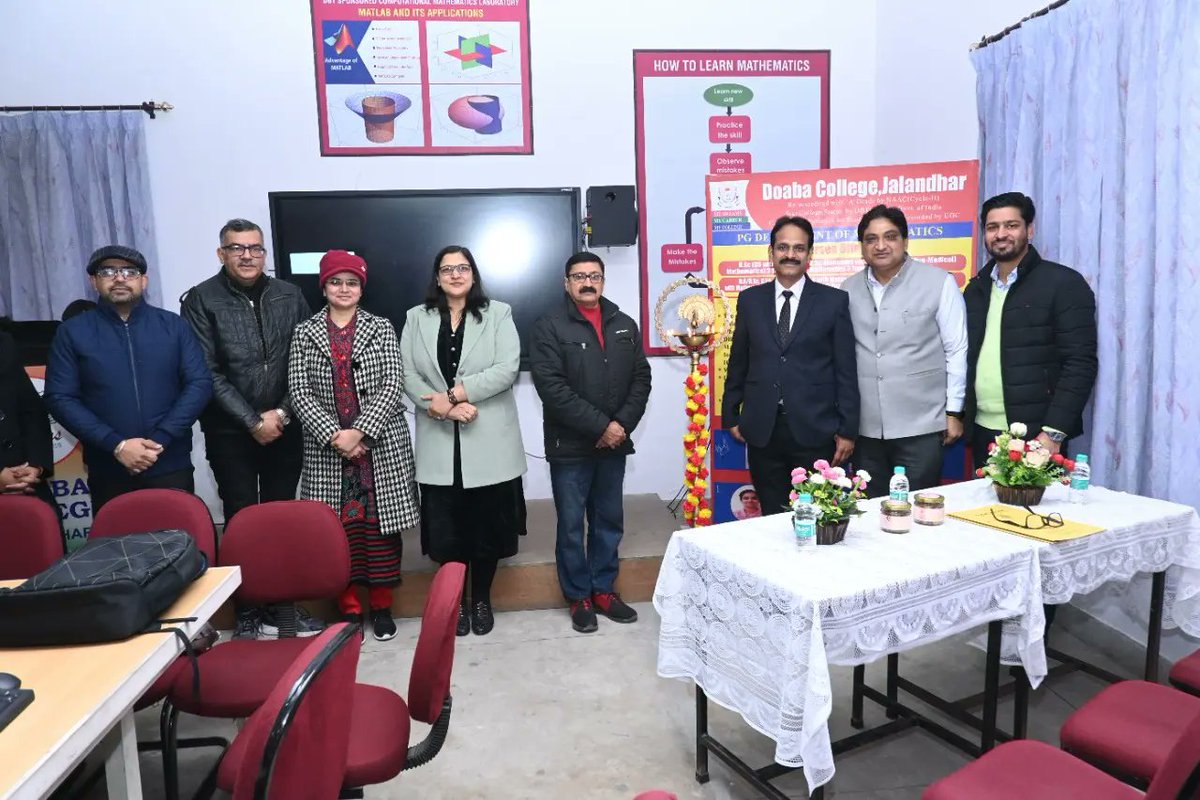 dcj_official's tweet photo. P.G. Department of #Mathematics and P.G. Department of #ComputerScience & IT, #DoabaCollegeJalandhar, organized #DBT sponsored 1 week #ProfessionalDevelopmentProgramme on "MATLAB for Life Sciences and Writing Skills with LaTex"
#DBT #MATLAB #workshop
#PrincipalPardeepBhandari https://t.co/Alj6Q3HEKP