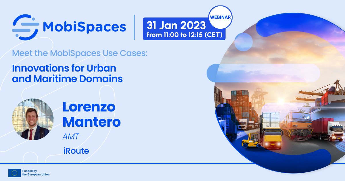 MobiSpaces's tweet photo. Lorenzo Mantero from @AMTGenova will speak at the @MobiSpaces Webinar on the 31 January about iRoute a #UseCase which will exploit the #emobility -aware #datagovernance framework using #mobility analytics for #datadrivendecisionmaking 

Register here: https://t.co/3C0lVAlVNn https://t.co/3w72BDy2Fq