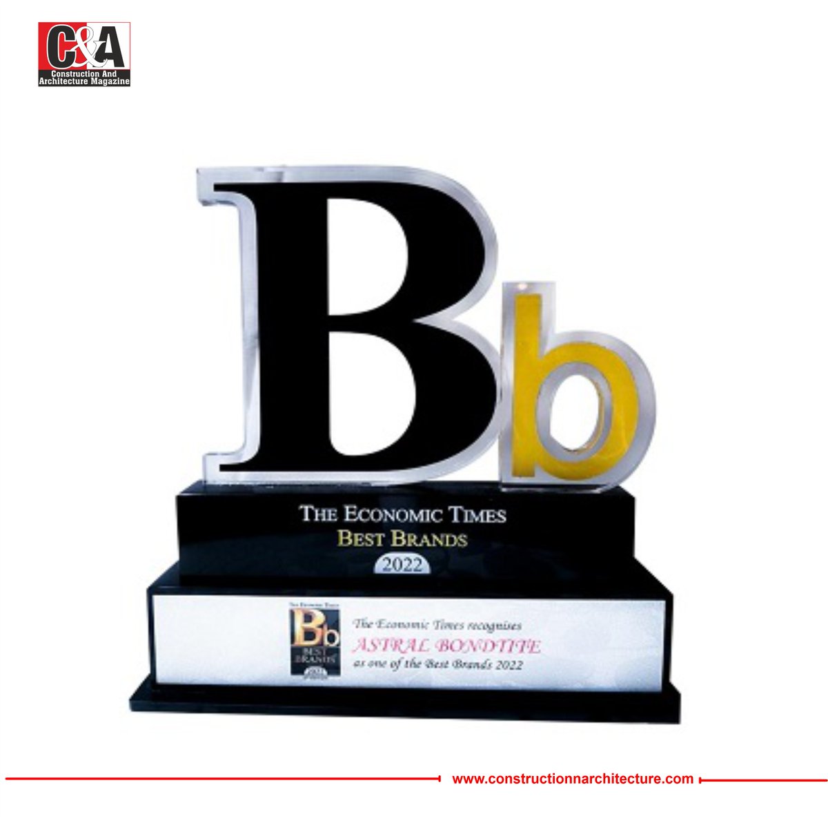 Astral Bondtite a flagship brand of Astral Adhesives which is part of Astral Limited is Indias leading building material manufacturing companies has been conferred with The Economic Times Best Brands 2022 Award recognizing the brands excellence & innovation in the segment

#canda