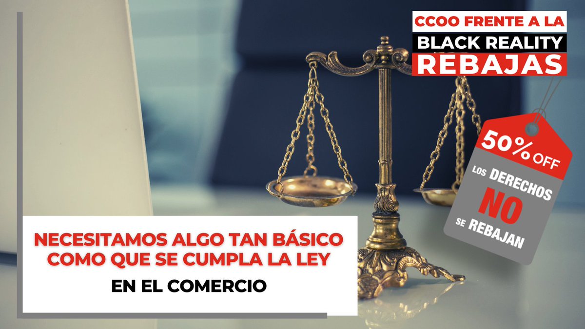 Las plantillas del sector comercio necesitamos algo tan básico como que se cumpla la ley en el período de rebajas.
#BlackRealityRebajas #CambiarLasCosas