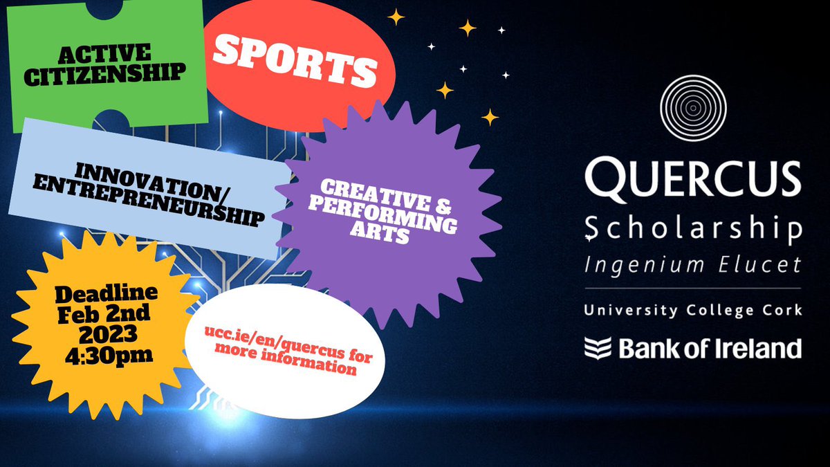 Quercus scholarship closing date is February 2nd!