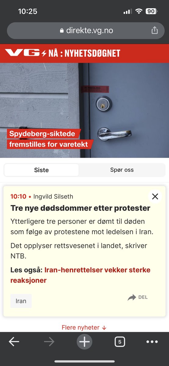 Bør ikke <a href="/vgnett/">VG</a> endre teksten til «rettsvesenet» i denne saken? Siden #Iran ikke kan sies å ha et rettsvesen? #IranRevolution2023 <a href="/gsteiro/">Gard Steiro</a>