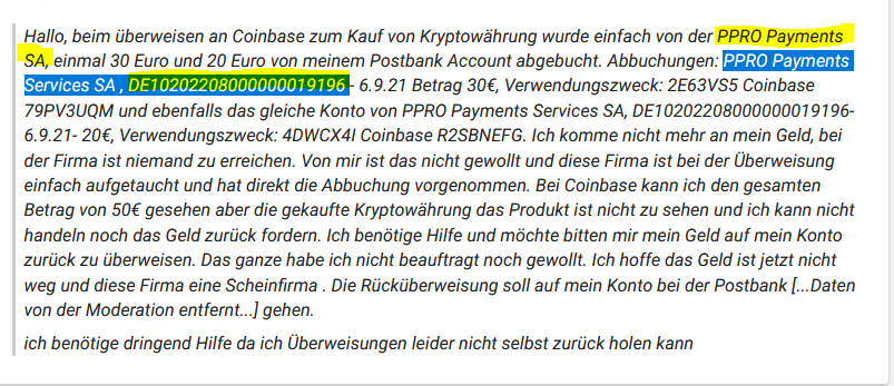 ebit4u's tweet photo. So #PPRO (showing up in many scams as PSP) is working with #BankingCircle for doing deposits for #Coinbase. Guys, this is interesting news! https://t.co/d6iyekNXlz