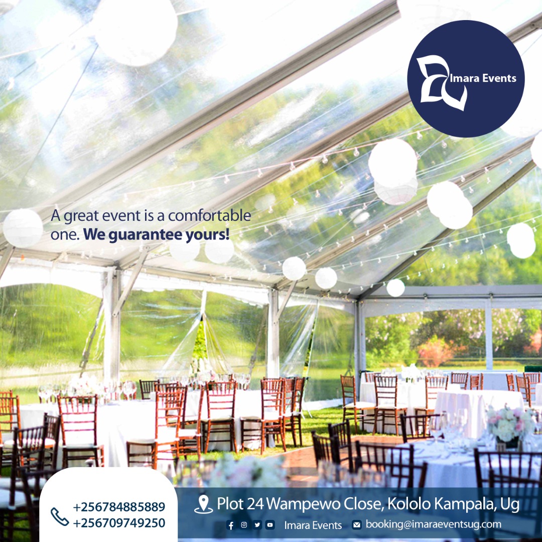 ImaraEvents's tweet photo. A great event is a comfortable one!
We guarantee yoursπ
Contact us today via
π 0784885889/0709749250
π§ booking@imaraeventsug.com
π Plot 24, Wampewo Close, Kololo.
#ImaraEvents #ImaraTents #ImaraCelebration #Eventsuganda #EventPlanning #Tents #NewYears2023 #mondaythoughts https://t.co/nDrQ2gXXUW