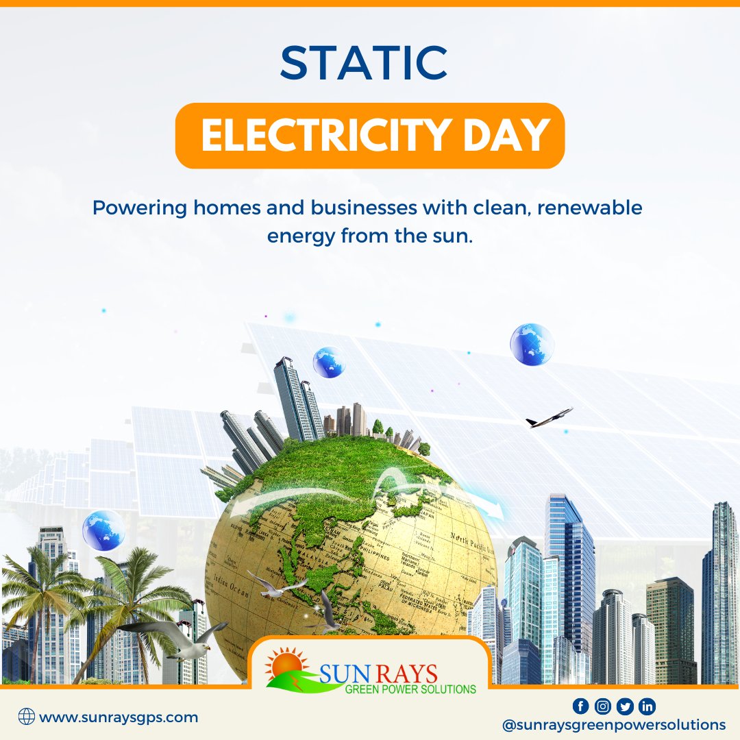 sunraysgps's tweet photo. When it comes to renewable energy, there's nothing quite like solar power. #sunrays
Turning up the sun's rays to power your home with green energy!
#solar #solarenergy #solarpower #solarpanels #renewableenergy #sunraysgps #sunraysgreenpowersolutions #gogreen #gosolar #solarpanel https://t.co/kRTS9Gwjpg