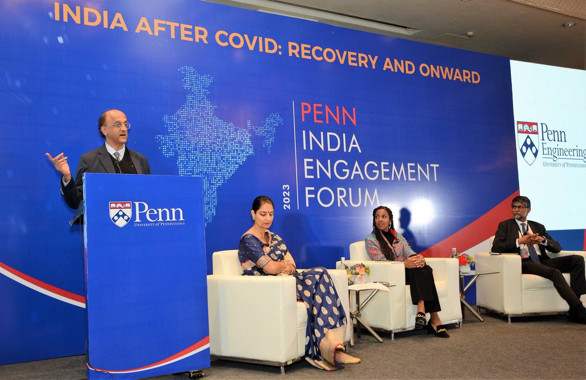 Thank you, Dean @vijay_r_kumar, @PennEngineers and Dean Erika James, @Wharton, for joining us at #PIEF2023 for an enlightening discussion on Penn's engagement with and strengthening ties in India. In partnership with @PennGlobal @Penn @CASI @UPIASI