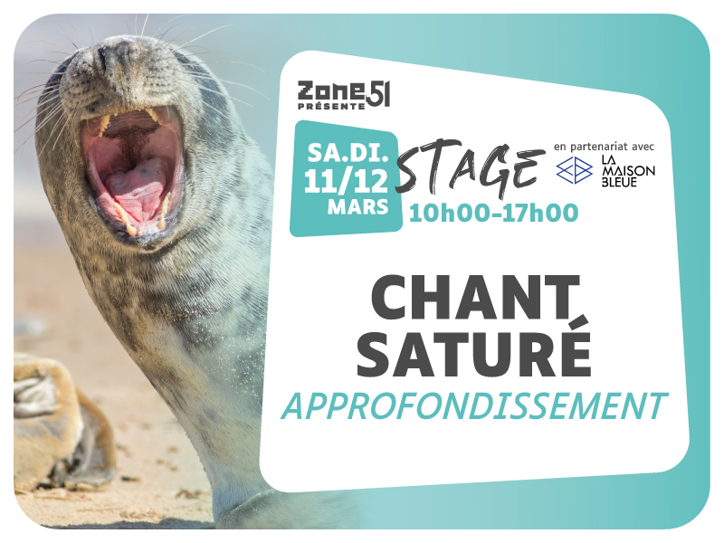 [ STAGE : CHANT SATURÉ (APPROFONDISSEMENT) ] 👩‍🎤

Plus d'infos : zone51.net/agenda/

#zone51 #selestat #formation #stage