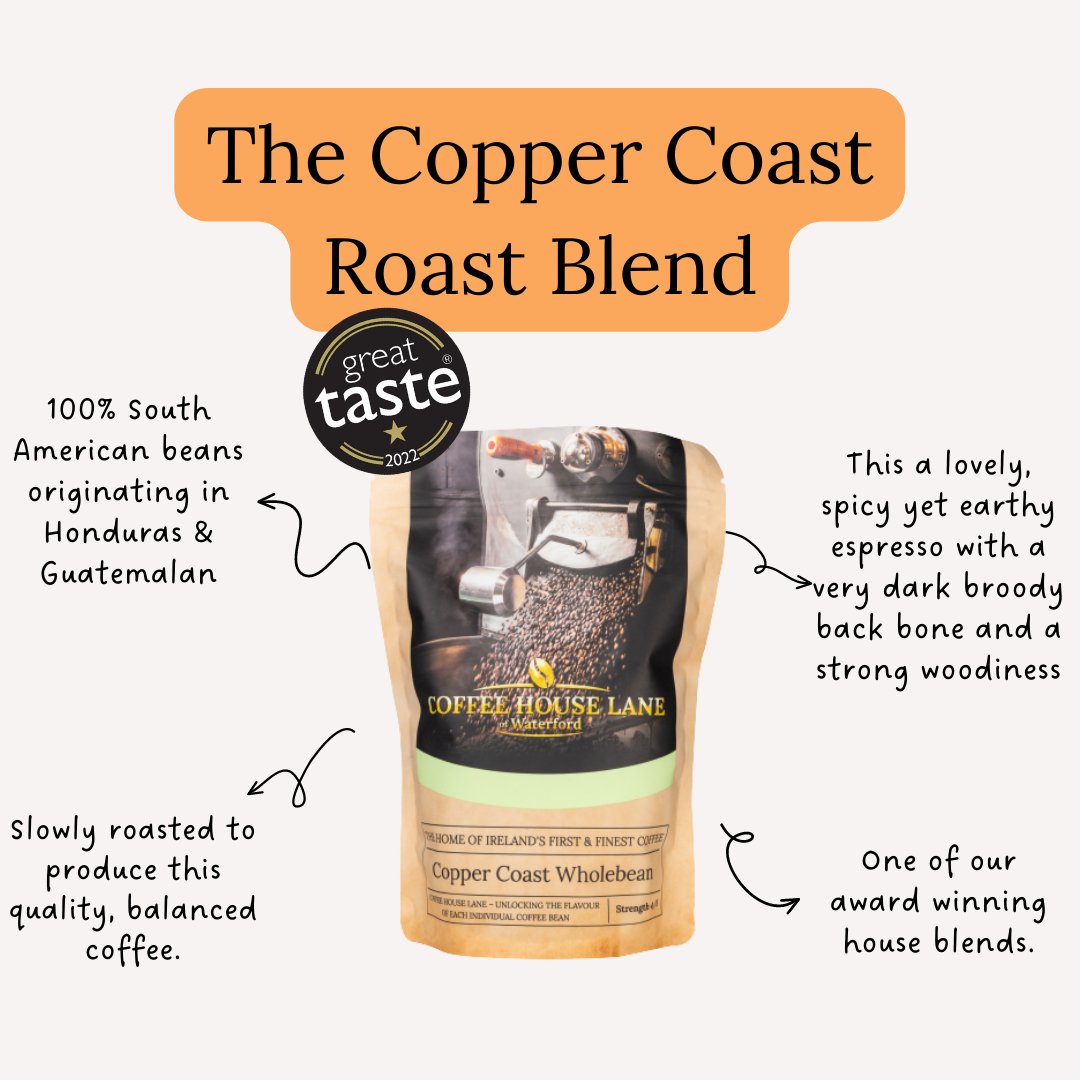 CoffeeHouseLane's tweet photo. So, what makes our Copper Coast Roast so irresistible?
.
.
#festivefoodireland #localfoodlove #buyirish #shopwaterford #handroastedcoffee #irishcoffeeroasters #scaireland #irishgifts #irishgiftguide #lookforlocal https://t.co/LJUf3BAUpA