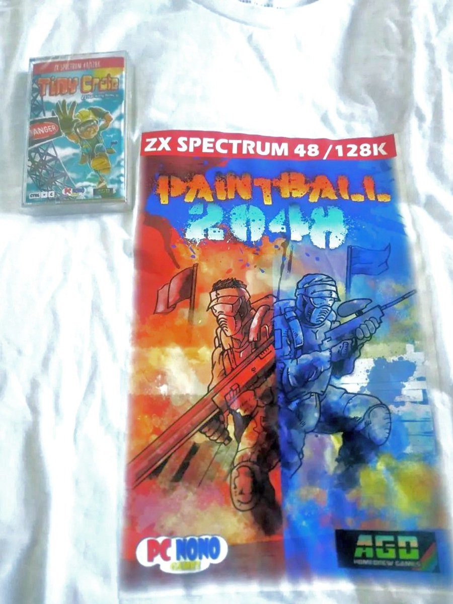 PCNONOGames's tweet photo. Enhorabuena a Juan Jose por ganar el #SorteoEspecial de nuestro #videojuego en #cassette #TinyCrate para #zxspectrum 48/128k y la #camiseta de #paintball2048
Agradecer a @retroamigos por el #concurso y por sus divertidos y serios 😉 #podcasts ESCUCHALOS!
https://t.co/D9DAuqMFgo https://t.co/DvSBsURk81
