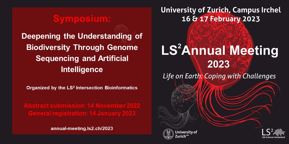 🗓️Register until 14 January for the @LS2Switzerland Annual Meeting!
SIB holds a symposium: "Deepening the understanding of #biodiversity through genome sequencing and #AI", presented by SIB Group Leader Daniele Silvestro &amp; chaired by SIB Group Leader Katja Bärenfaller
@jaggakatja