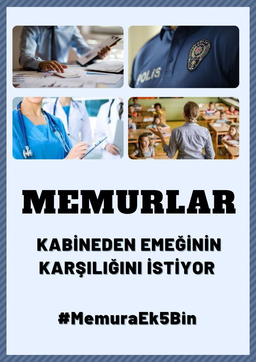 Memurlar kabineden emeğinin karşılığını istiyor  #MemuraEk5Bin
