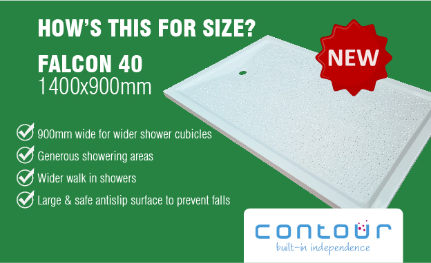 We supply the new Falcon 40 Low Level Shower Tray by @ContourShowers 
To find out more:
T: 0161 223 5050
e: sales@adaptationsupplies.co.uk
#showertrays