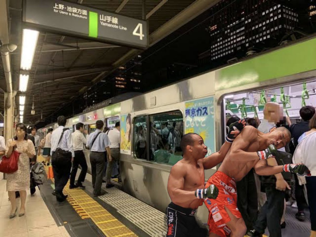満員電車でもないのに
所を押し込むドットソン