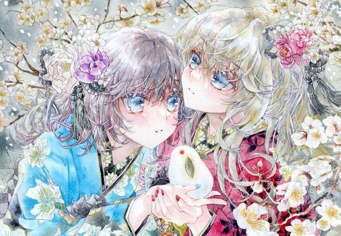 白梅と雪うさぎ | 香月 稜
#pixiv https://t.co/x6Mo0xSgQd 