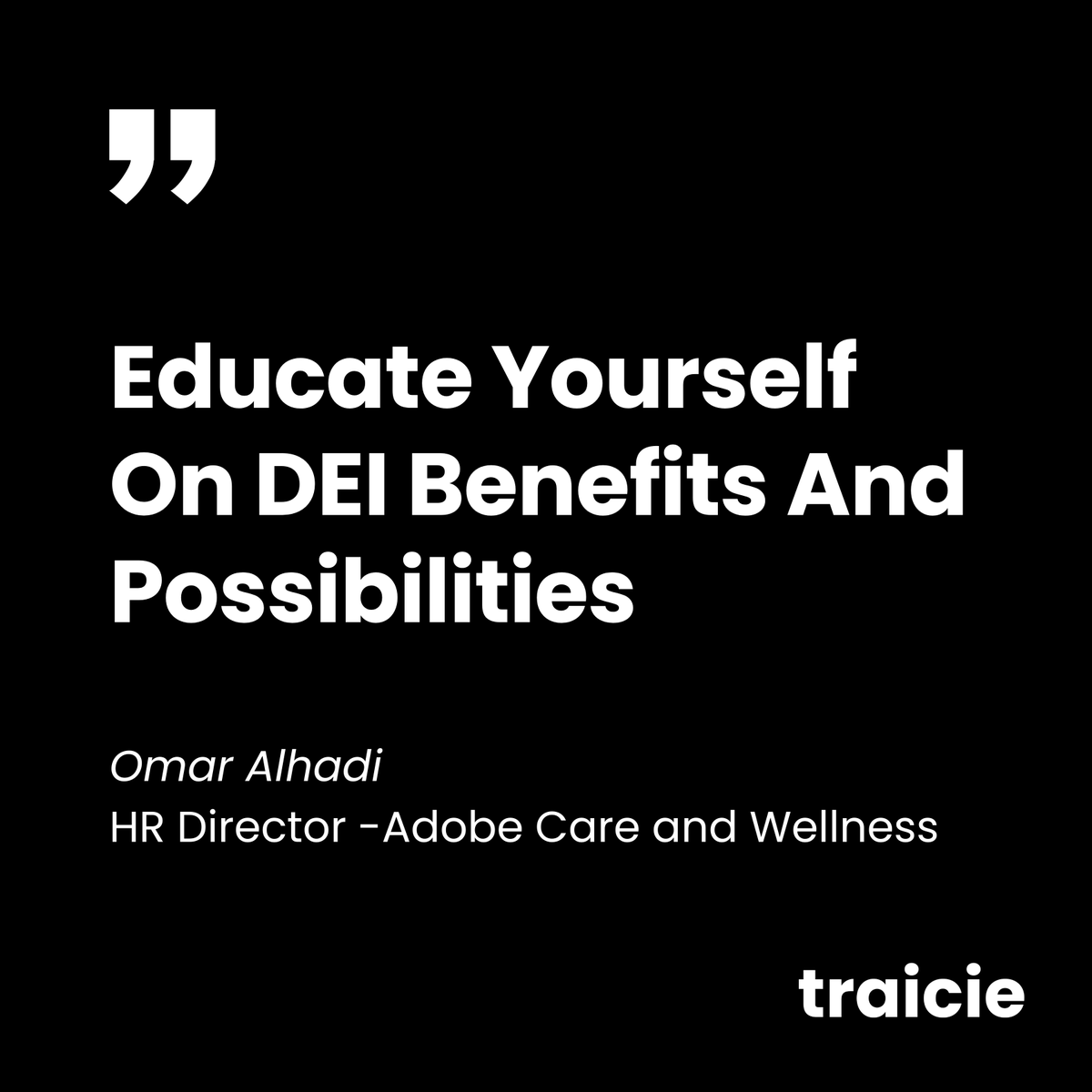 #QOTD

𝐓𝐡𝐞 𝐭𝐢𝐩𝐬 𝐟𝐨𝐫 𝐇𝐑 𝐌𝐚𝐧𝐚𝐠𝐞𝐫𝐬 𝐭𝐨 𝐩𝐫𝐨𝐦𝐨𝐭𝐞 𝐚𝐮𝐭𝐡𝐞𝐧𝐭𝐢𝐜 𝐃𝐄𝐈 𝐢𝐧 𝐲𝐨𝐮𝐫 𝐰𝐨𝐫𝐤𝐩𝐥𝐚𝐜𝐞. 

#DEI #HRmanagers #inclusion #workplace 

Read more 👇traicie.com
