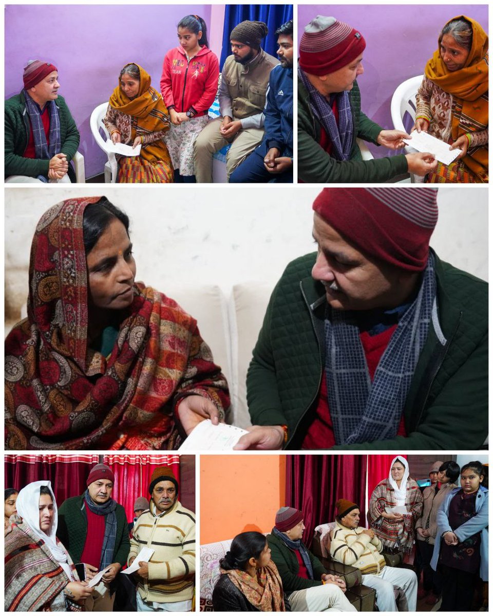 pintoosharmaapp's tweet photo. कोरोना के दौरान OT Technician Prem Babu, Home Guard Ravinder Singh, Civil Defence Volunteer Satnam Singh ने लोगों की सेवा करते हुए जान गंवा दी थी।

Dy. CM @msisodia ने 3 Corona Warriors के परिवार को 1-1 Crore की सम्मान राशि सौंपी।

Delhi और देश को अपने कोरोना योद्धाओं पर गर्व है। https://t.co/RaOA4jxBj4