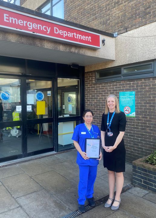 Bea Geraldoy is one of our amazing Emergency Department nurses and she has been awarded for her hard work and dedication to her patients and her colleagues.

One nomination said: “Bea never fails to share her knowledge to the new members of staff."