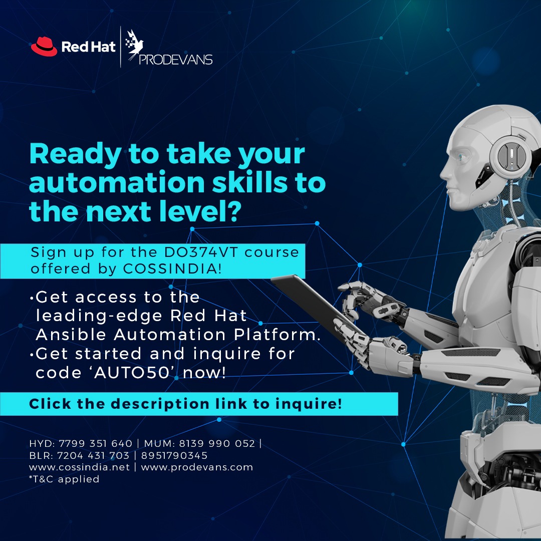 Register here: lnkd.in/dijVGADn
#RedHat #RedhaTtraining #devops #automation #containers #Ansible #openshift #opensource #digitaltransformation #systemadministration #linux #Hybridcloud #IBM #Virtualtraining #onlinelearning #cloud #ITAutomation #EnableSysadmin #RedhatLinux