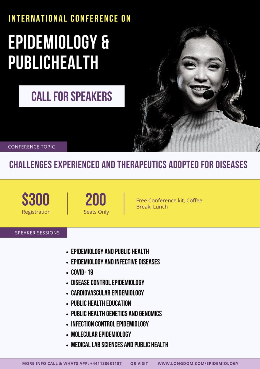 Olivia__pc's tweet image. Explore Novel Trends at &quot;International Conference on Epidemiology and Public Health&quot;.
Visit website : bit.ly/3wDARBB
#Epidemiologyconference #Publichealthcongress #Infectioncontrolmeeting #conference #Diseasecontrol #Medicalevents #Publichealtheducationmeetings #virus