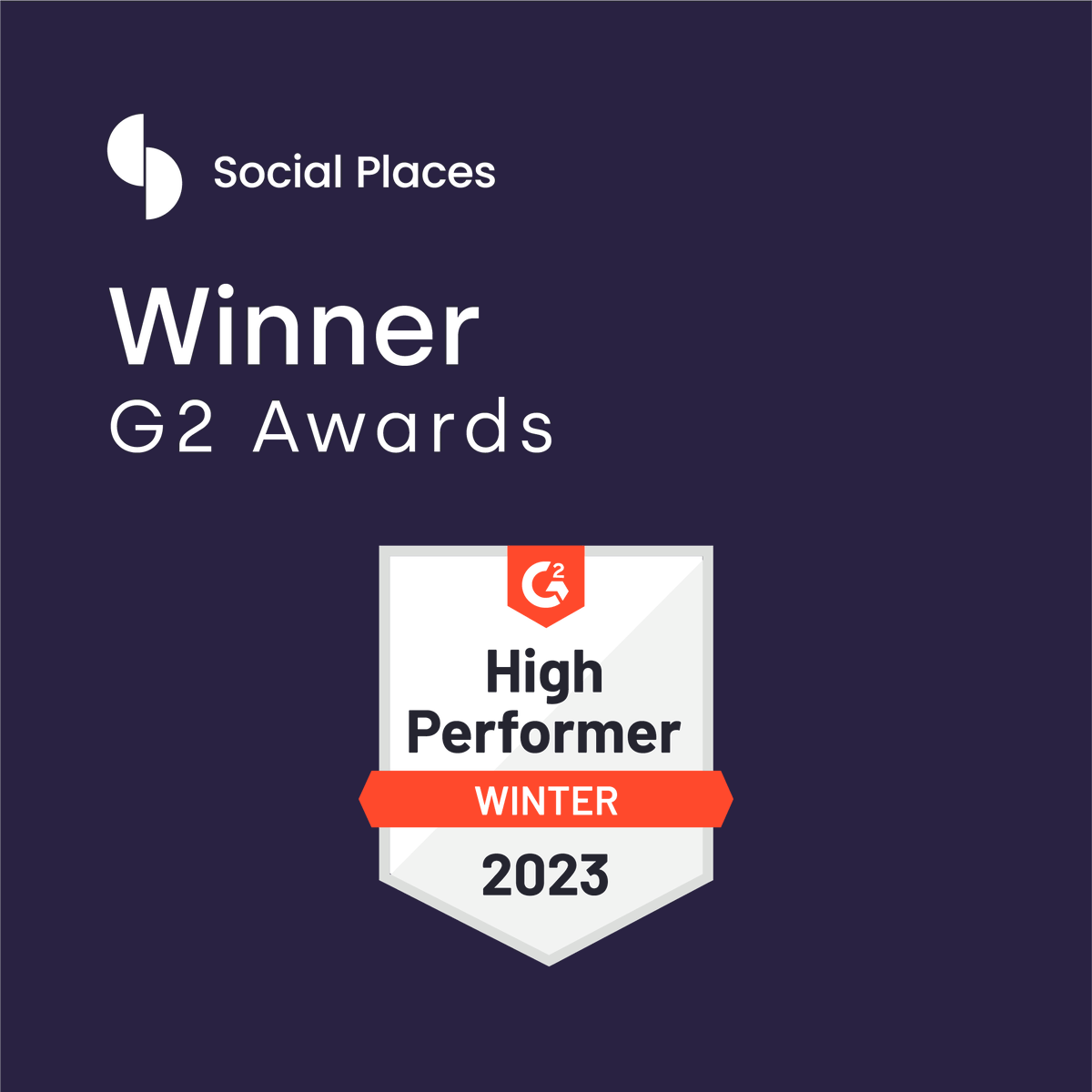 SocialPlacesSA's tweet photo. We are honoured to be named a 2023 High Performer on the G2 Platform.

#SocialPlaces #G2 #HighPerformer #Award #Awards https://t.co/PSJ0aWr288