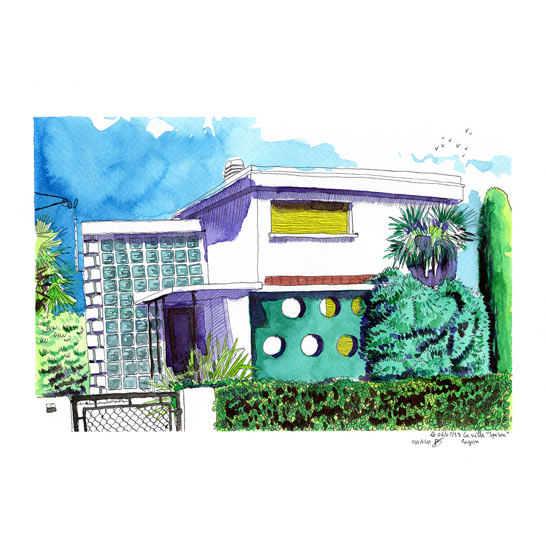 OswaldRaynaud's tweet photo. Bonjour Nouvelle aquarelle et bientôt la fin de notre voyage architecturale sur Royan avec cette neuvième illustration "La Villa Spirou"
#royan #royanart #villaspirou #frontdemer #stayathome #draw #drawing #sketch #urbansketch #VirtualSketch #aquarelle #watercolor #instaaquarelle https://t.co/GvylnTDywQ