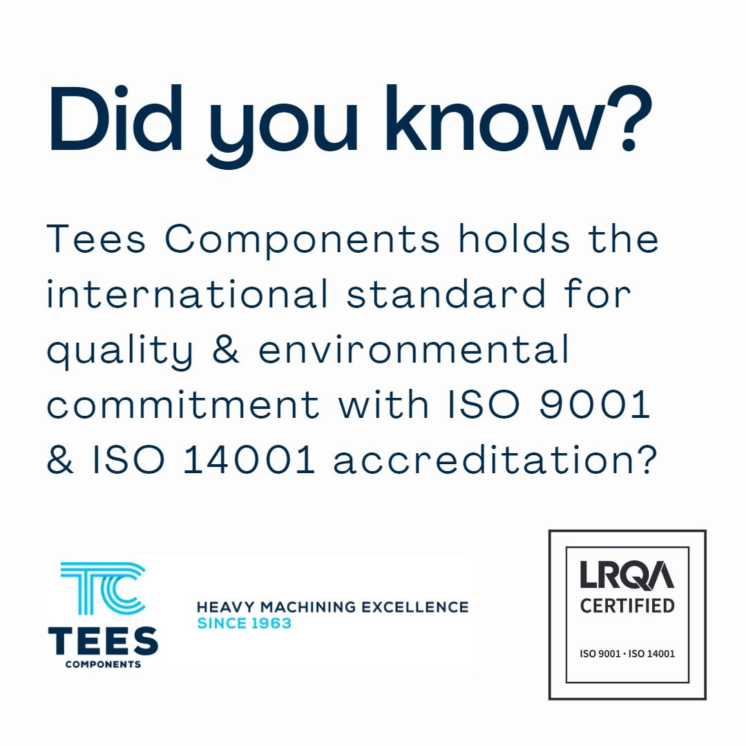 Did you know that Tees Components hold the international standard for quality and environmental commitment with ISO 9001 and ISO 14001 accreditation? 

#ISO #OperatingStandards #Quality #EnvironmentalCommitment