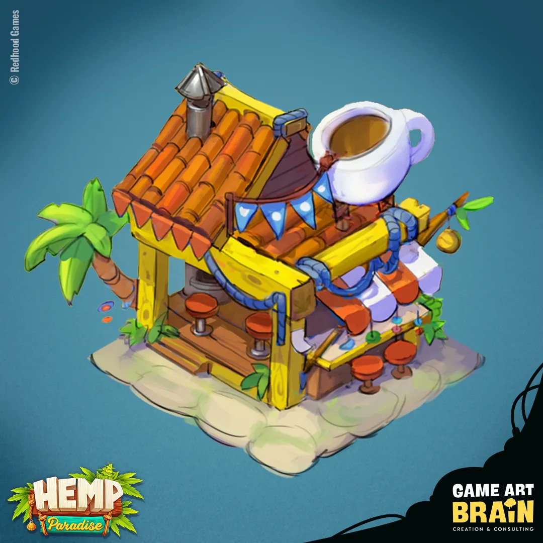 GameArtBrain's tweet photo. Did you get your coffee yet?
If not, check out our "Morning Break" stand for the game "Hemp Paradise" and see it as a sign!
#isometricbuilding #gameart #casualgames #isometricart #digitalart #artoftheday #casualgames #bongtime #hemp #smoke #hempproducts #hemp #cbd #cannabis #art https://t.co/nVhthUlZdp