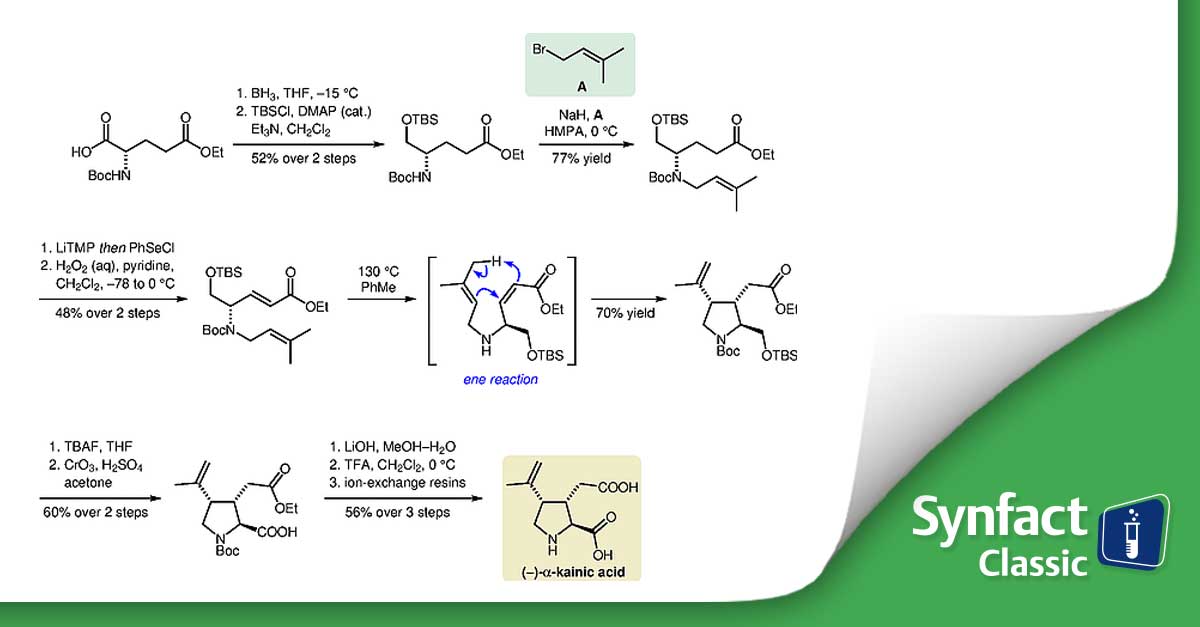 🕰️ In this Synfact classic <a href="/DirkTrauner/">Dirk H. Trauner</a> from <a href="/nyuchemistry/">NYU Chemistry</a> highlighted the ´An Ene-reaction Ene-ables an α-Kainic Acid Synthesis` reported by Thirring K. and co-workers from <a href="/unige_en/">UNIGE_en</a> in 1982.✅
👉 fal.cn/3uXod