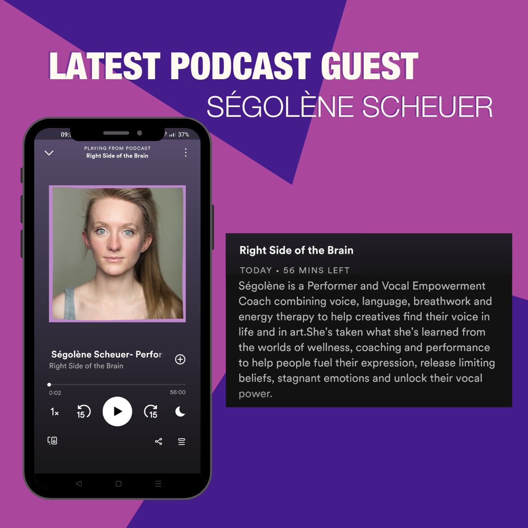 InterActStroke's tweet photo. NEW PODCAST EP 🎧 This week on #RightSideOfTheBrain Nirjay talks with Performer and Vocal Empowerment Coach, Ségolène Scheuer (@ArtfulSego).
Read Ségolène's bio and listen to the episode below!👇
https://t.co/YT9zykxvGP https://t.co/FWTx9XHd1U