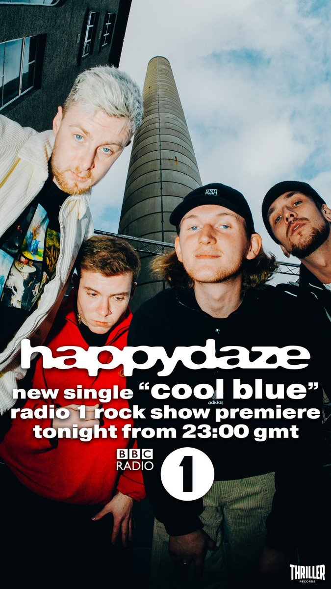 happydaze (@happydazeuk) on Twitter photo โCool Blueโ world premiere on <a href="/BBCR1/">BBC Radio 1</a> tonight, madness. Get on it from 11pm on the rock show with <a href="/DanielPCarter/">๐ฏ๐๐๐๐๐ ๐ป ๐ฎ๐๐๐๐๐</a> ๐ค๐ผ โCool Blueโ world premiere on <a href="/BBCR1/">BBC Radio 1</a> tonight, madness. Get on it from 11pm on the rock show with <a href="/DanielPCarter/">๐ฏ๐๐๐๐๐ ๐ป ๐ฎ๐๐๐๐๐</a> ๐ค๐ผ